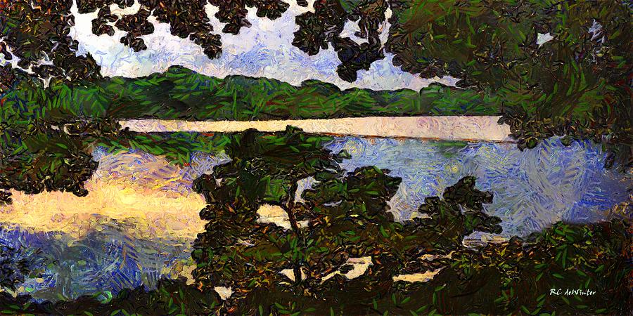 Vincent and I at the Lake Painting by RC DeWinter