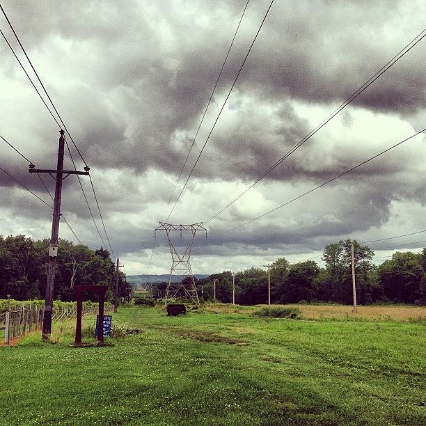 Vineyard Photograph - #vineyard #clouds #wires #vineyard by Ankur Agarwal