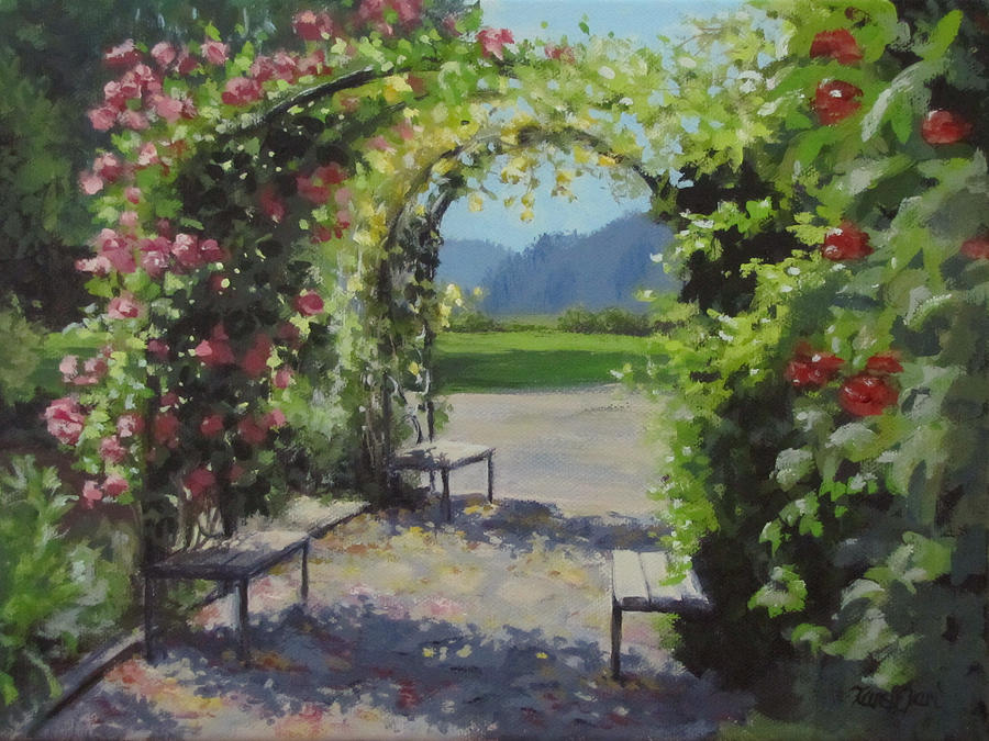 Vineyard Gardens Painting by Karen Ilari