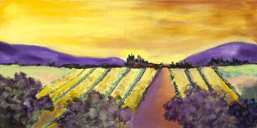 Landscape Painting - Vineyard II by Diana Tripp