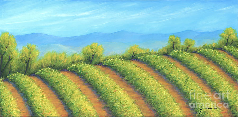 Vineyard Painting by Jerome Stumphauzer