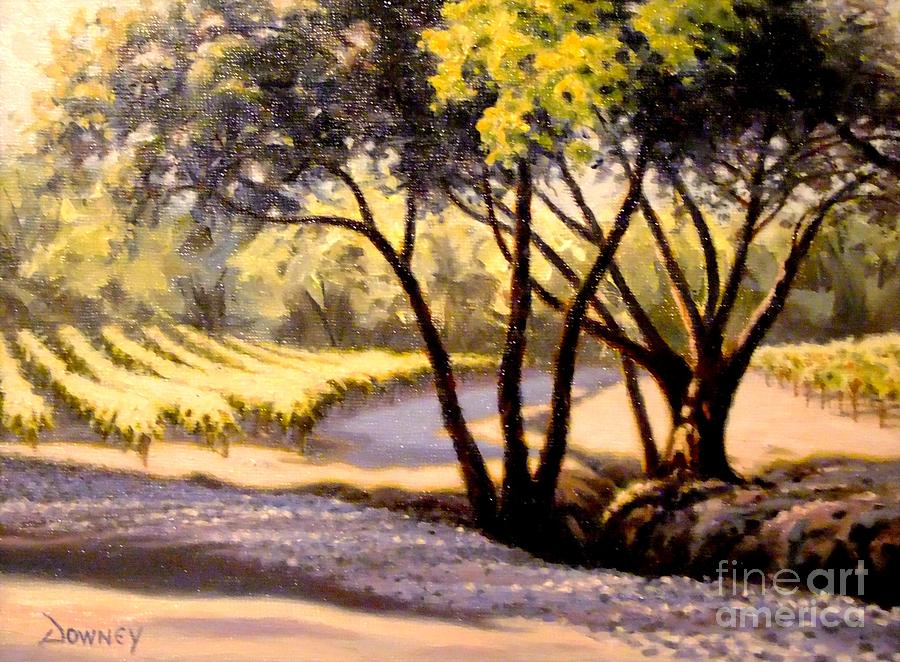 Vineyard Ravine Painting by Carl Downey