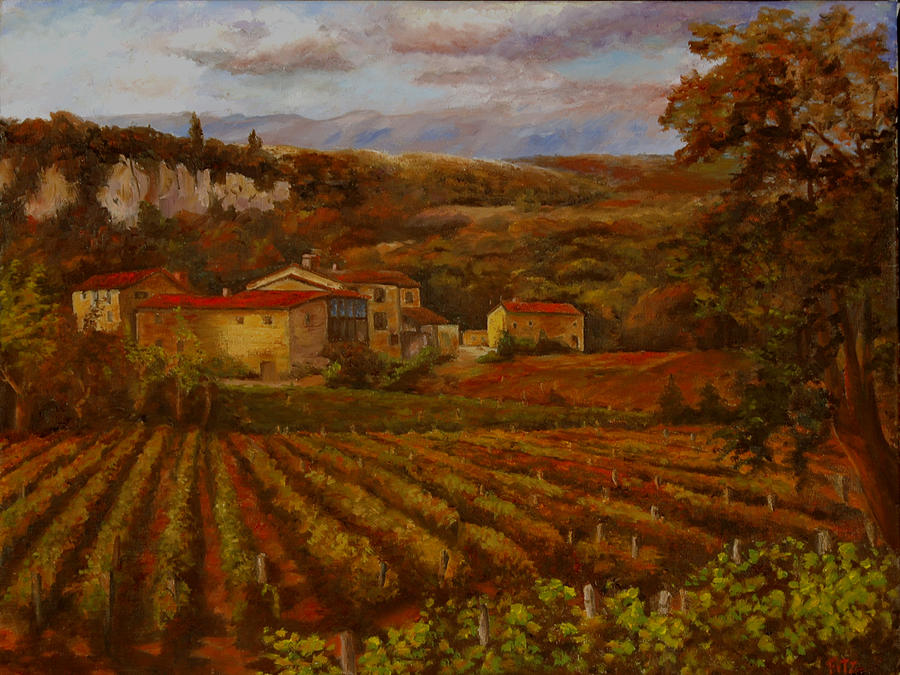 Vineyard Painting by Rick Fitzsimons