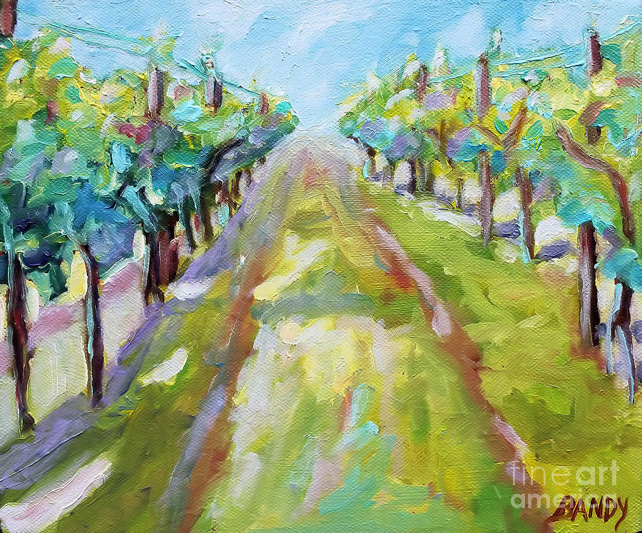 Wine Painting - Vineyard by Todd Bandy