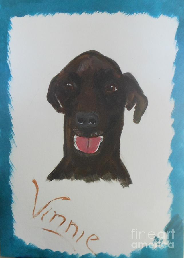 Dog Painting - Vinnie- A Great Big Lovable Giant by Marie Bulger