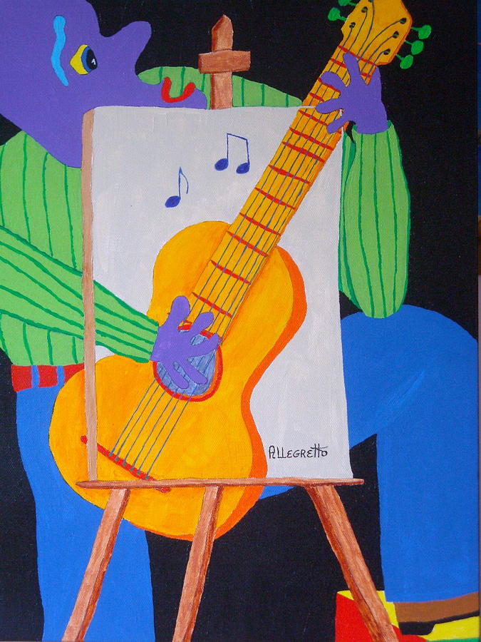 Music Painting - Vinny and The Van Goes One by Pamela Allegretto
