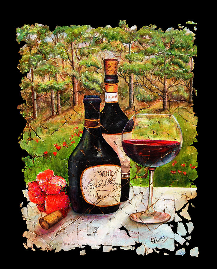 Vino Painting by OLena Art