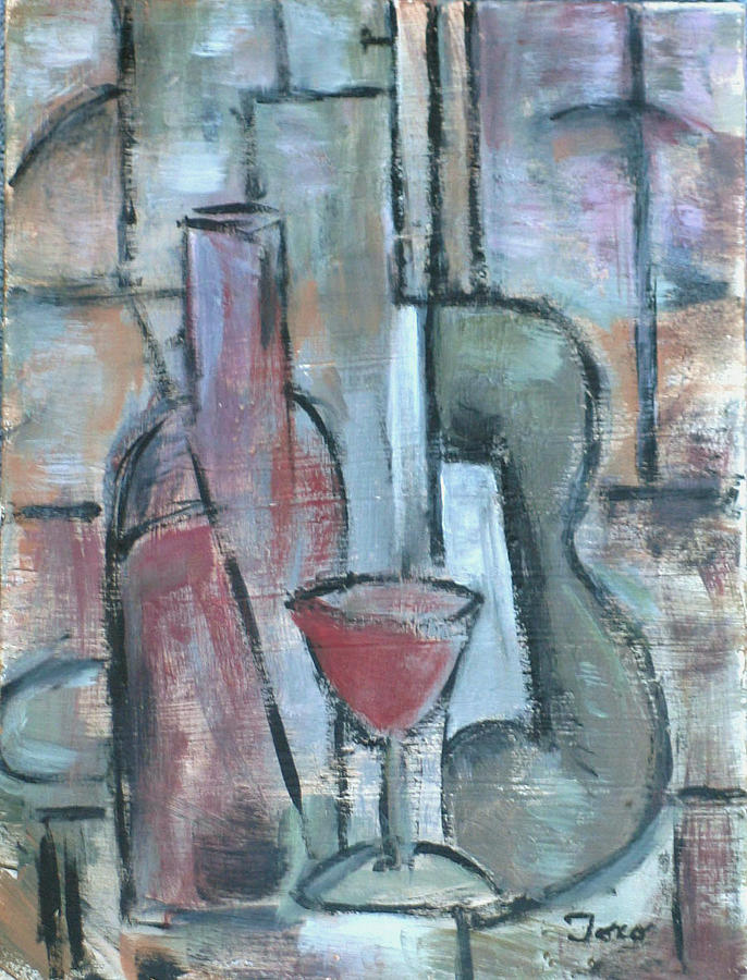 Vino Rojo Painting by Trish Toro