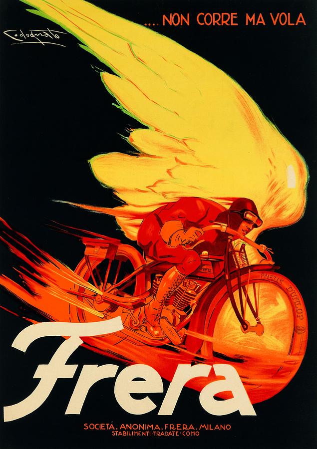 Vintage 1929 Frera Motorcycle Ad Photograph by Georgia Clare