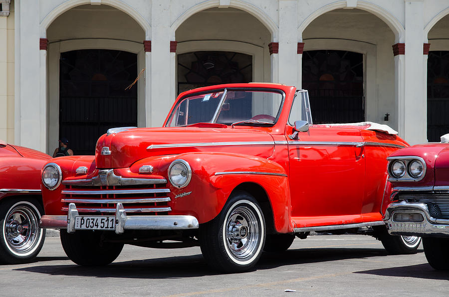 Vintage 1947 Ford Super Deluxe Convertible in Havana Cuba  Photograph by Rob Huntley