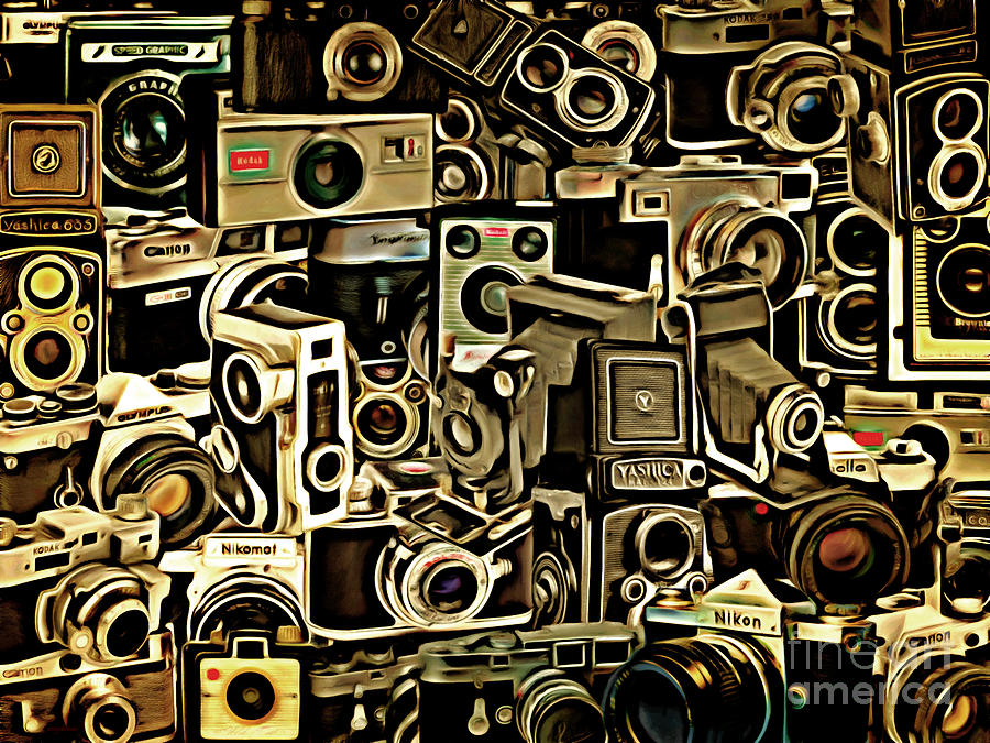 Camera Photograph - Vintage Abstract Photography 20150208 v1 by Wingsdomain Art and Photography