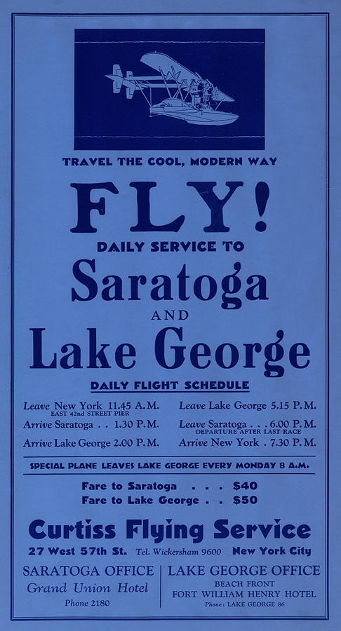 Airplane Photograph - Vintage Airline Ad 1929 by Andrew Fare