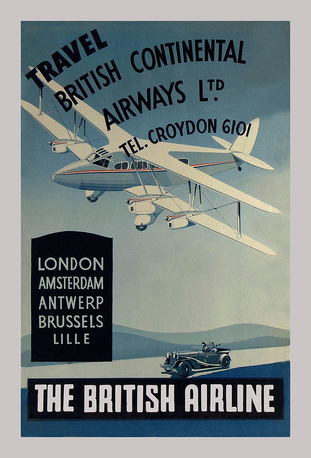 Vintage Airline Ad 1936 Photograph by Andrew Fare