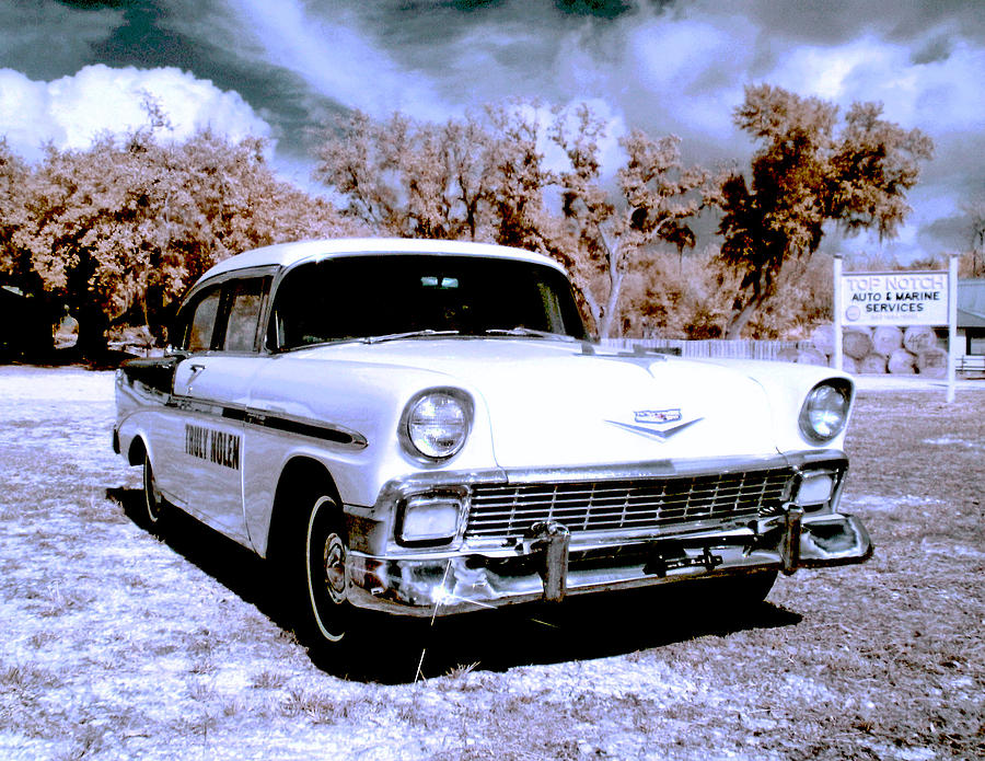 Vintage American Chevrolet Bel Air Car Near Infrared Photo II Photograph