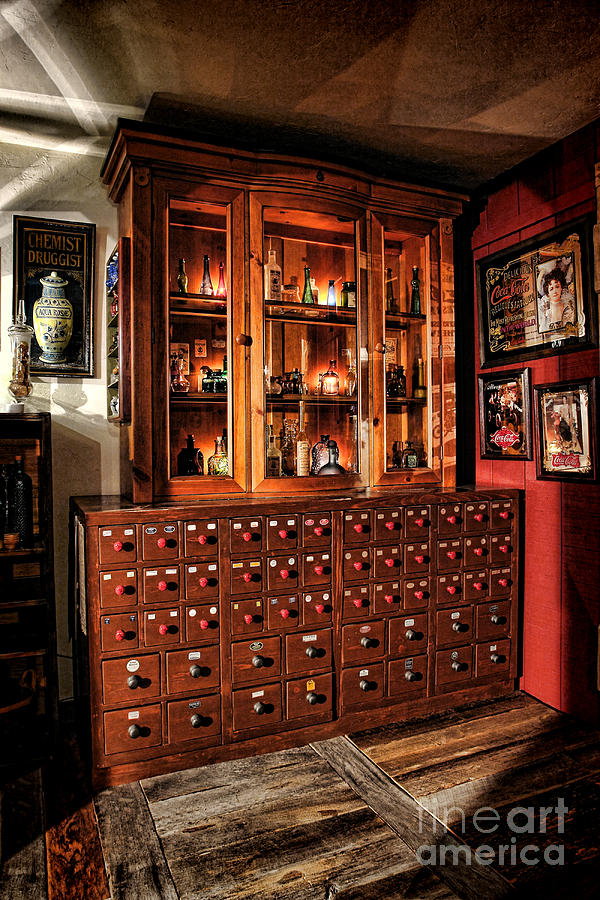 Vintage Apothecary Case Photograph by Olivier Le Queinec