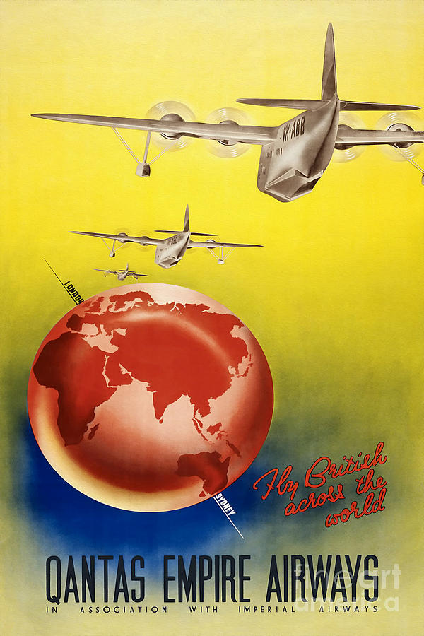 Vintage Photograph - Vintage Australia Travel Poster by Jon Neidert