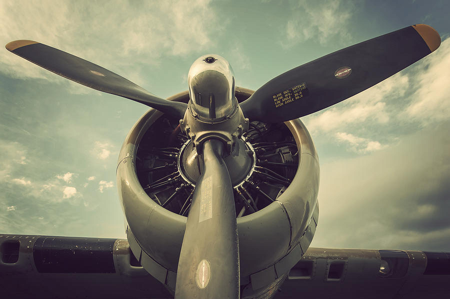 Vintage B-17 Flying Fortress Propeller Photograph by Terry DeLuco