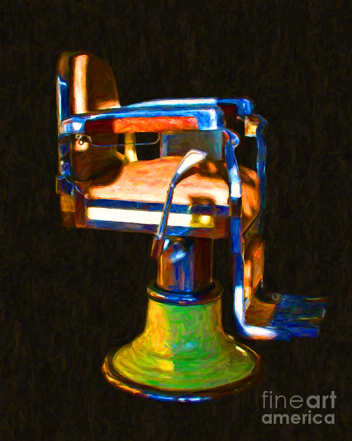 Vintage Barber Chair - 20130119 - v1 Photograph by Wingsdomain Art and Photography