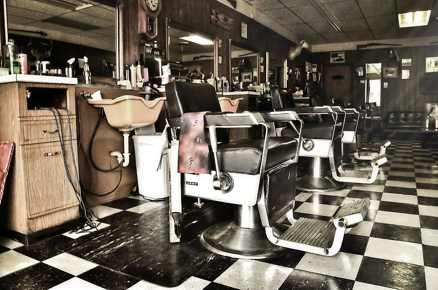  Vintage Barber Shop  Photograph by Ken Smith