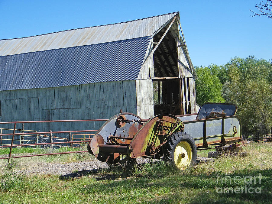 Vintage Photograph - Vintage Barn And Equipment by Dale Jackson