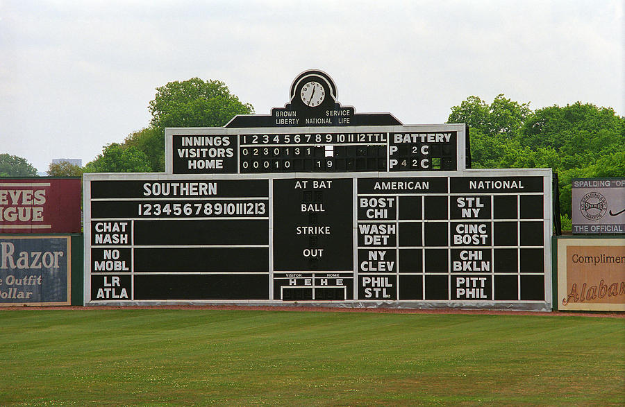 Vintage Baseball Scoreboard Photograph by Frank Romeo