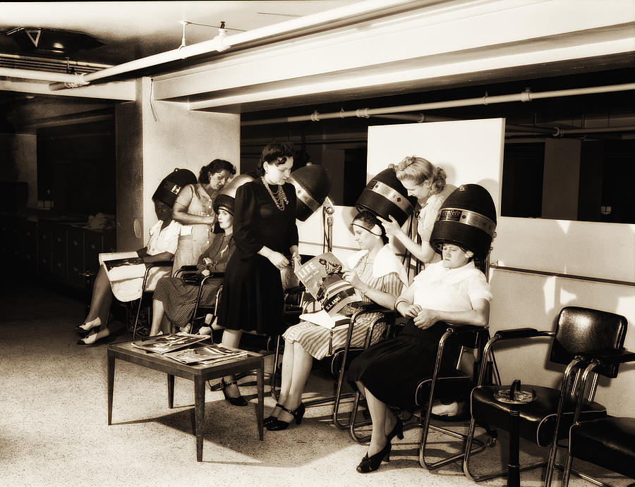 Vintage Photograph - Vintage Beauty Parlor by Bill Cannon