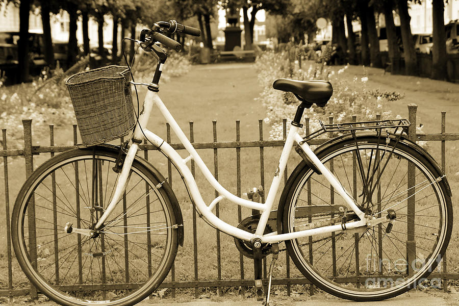 Vintage Photograph - Vintage Bicycle by Sophie Vigneault