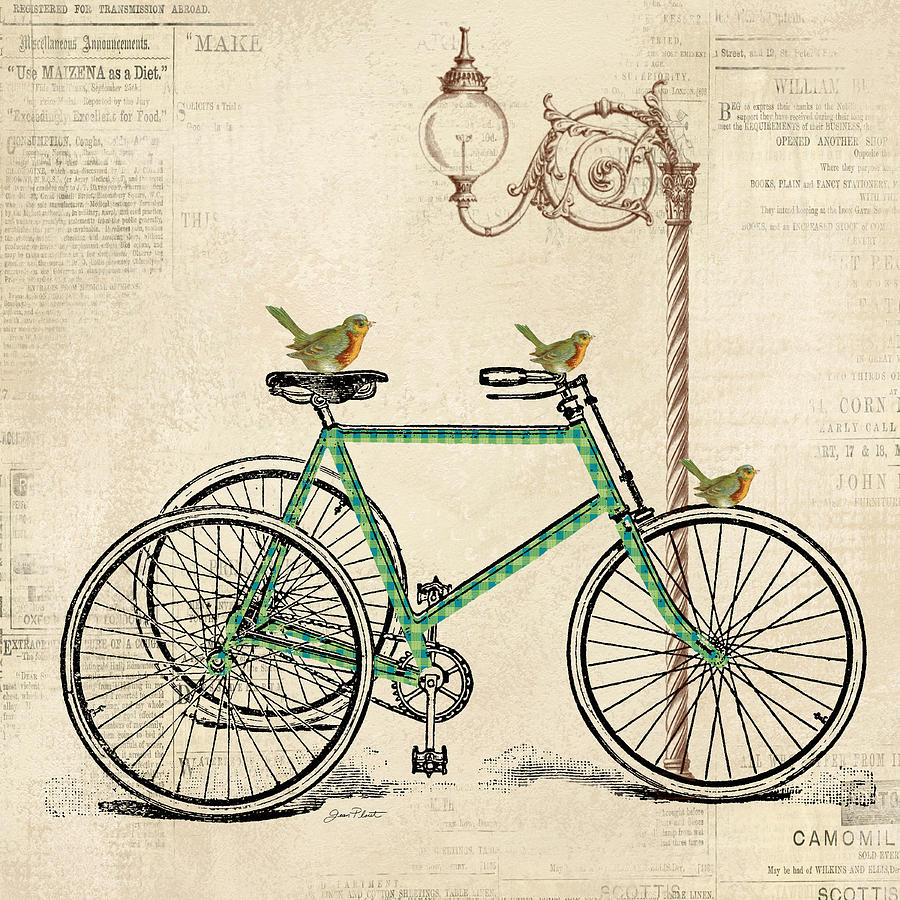 Vintage Bike-c Digital Art by Jean Plout