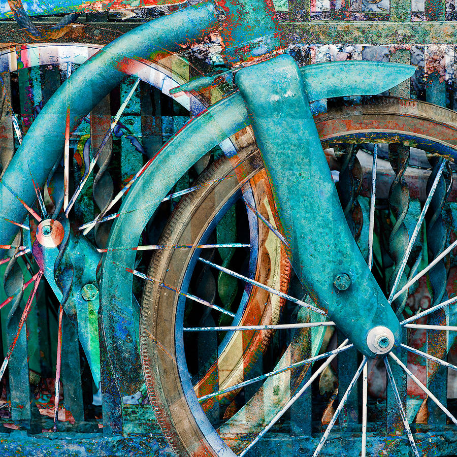 Vintage Bike Wheels Photograph by Paul Berger