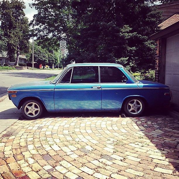 Summer Photograph - Vintage Blue Beamer by Shawn McNulty