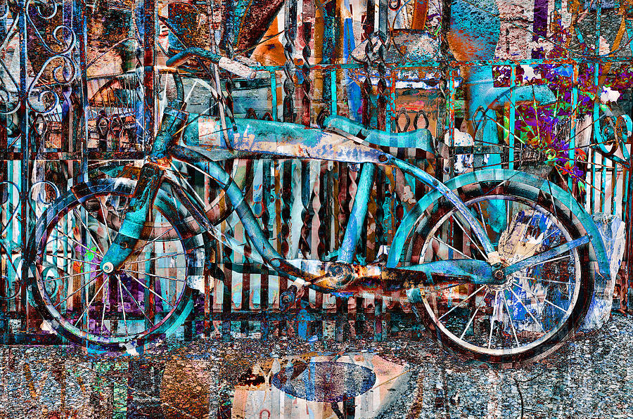 Vintage Blue Bike Photograph by Paul Berger