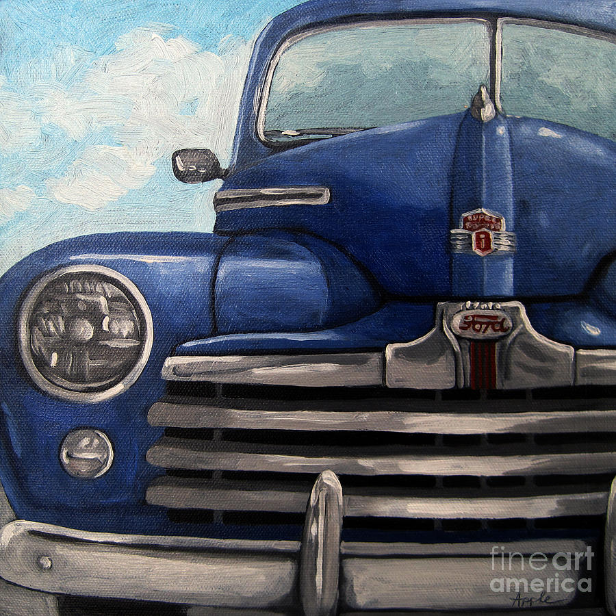 vintage car paintings