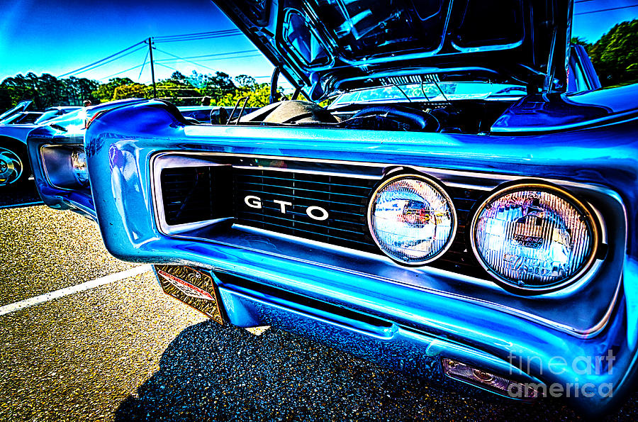Vintage Blue Pontiac GTO Muscle Car Photograph by Danny Hooks