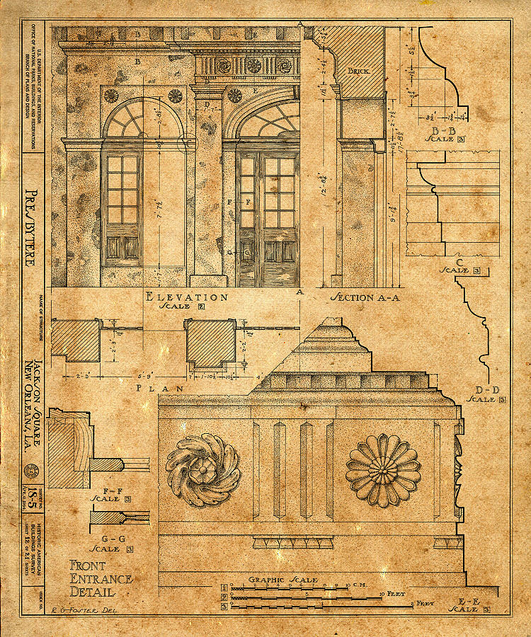 Vintage Blueprints 14 Photograph by Andrew Fare | Fine Art America