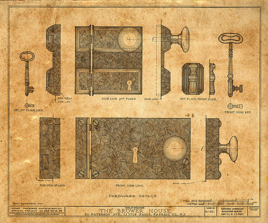 Vintage Blueprints 2 Photograph by Andrew Fare