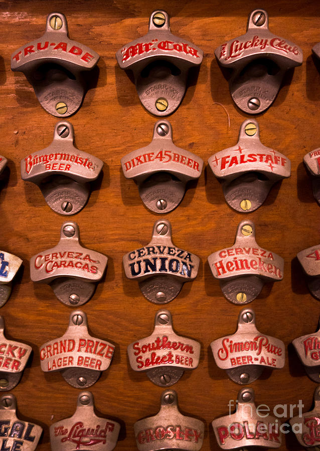 Beer Photograph - Vintage Bottle Openers by Amy Cicconi