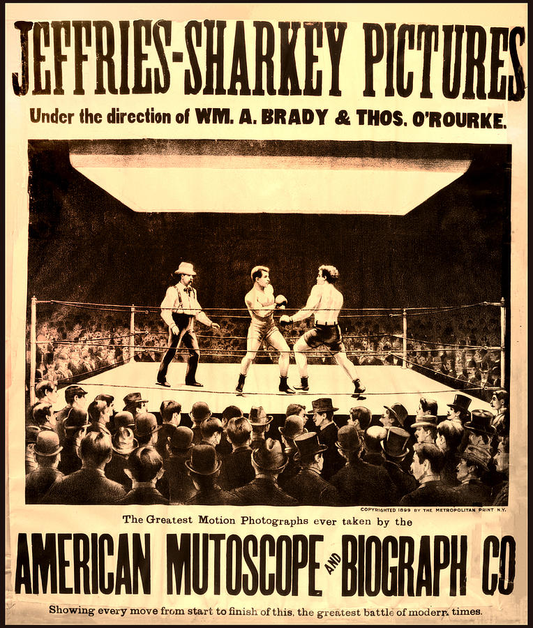 Vintage Photograph - Vintage Boxing Movie Poster by Digital Reproductions