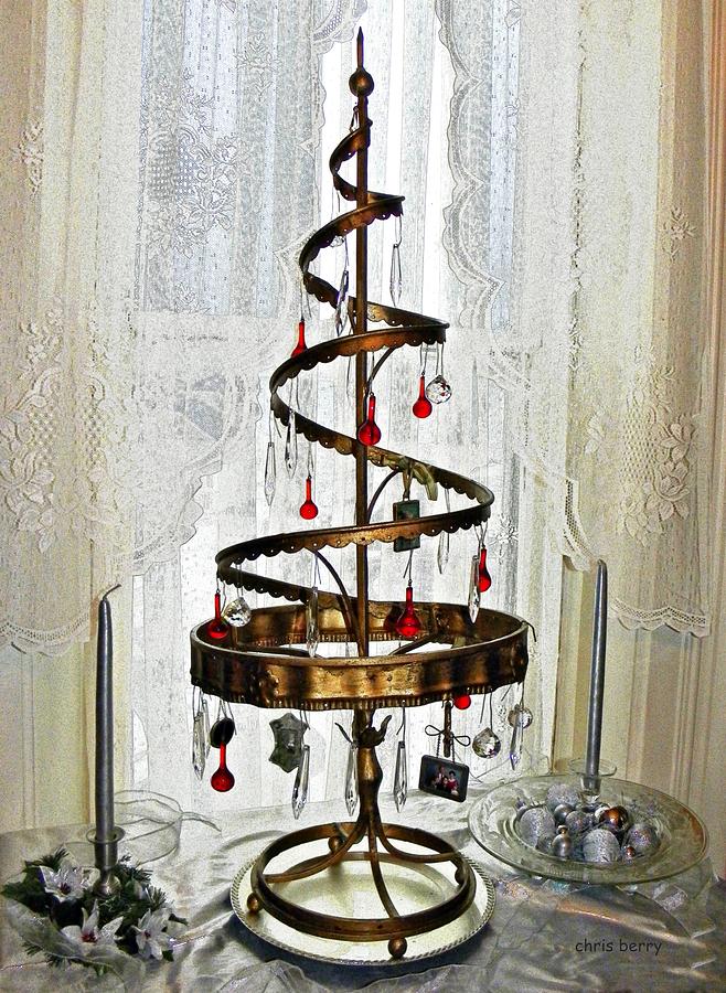 Christmas Photograph - Vintage Brass Christmas Tree by Chris Berry