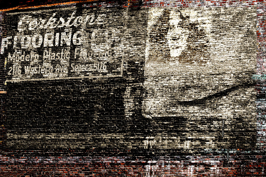 Vintage Brick Wall - Advertising Photograph by Marie Jamieson