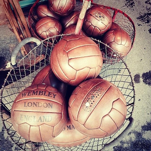 Vintage Photograph - #vintage British Footballs. These Would by Susan Findlay