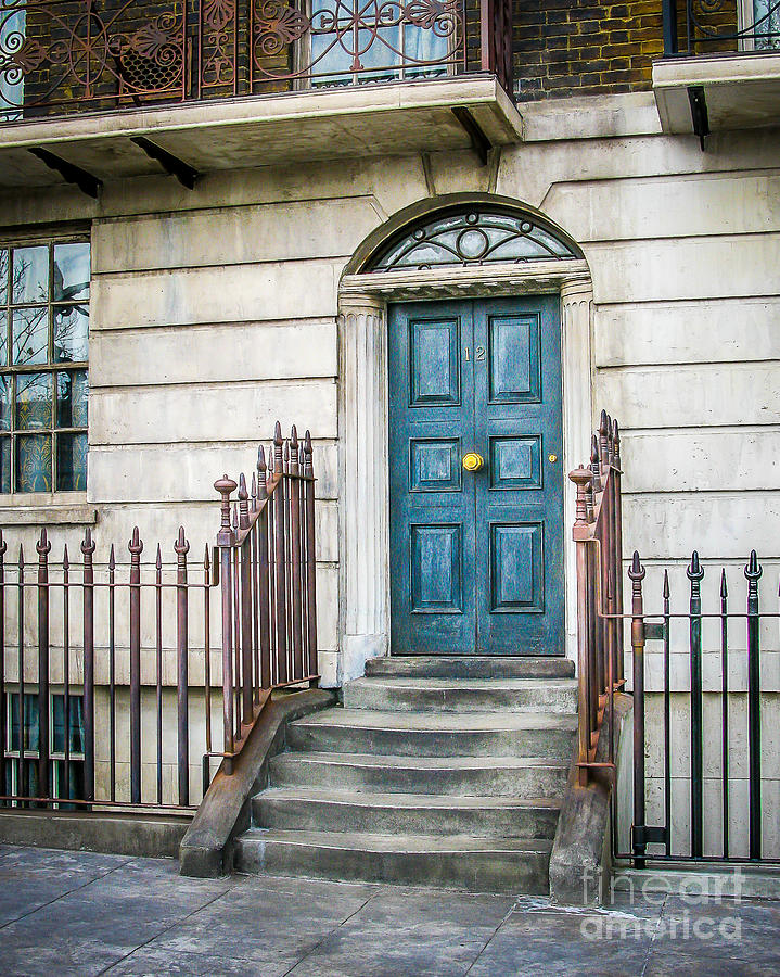 Vintage Brownstone Door Photograph by Perry Webster