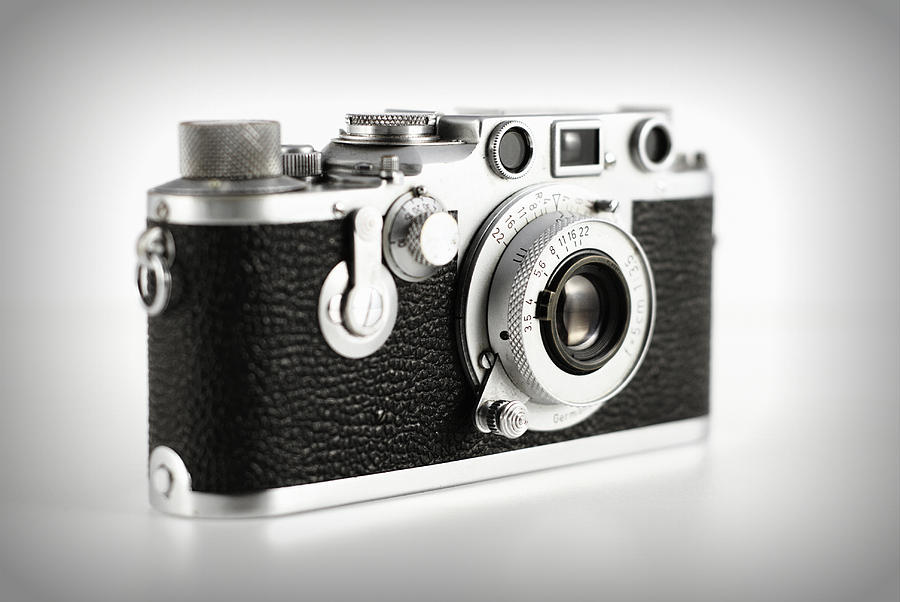 Black And White Photograph - Vintage Camera by Chevy Fleet
