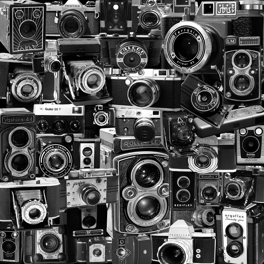 Camera Photograph - Vintage Camera Montage by Andrew Fare