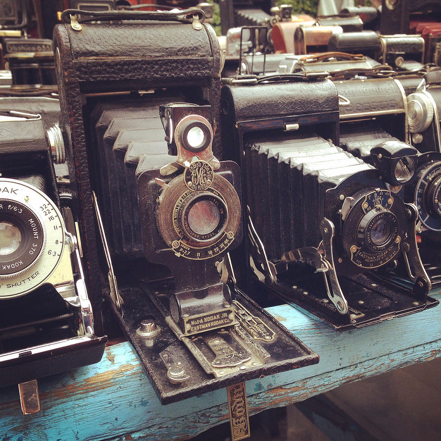 Vintage Photograph - Vintage Cameras by Sarah Coppola