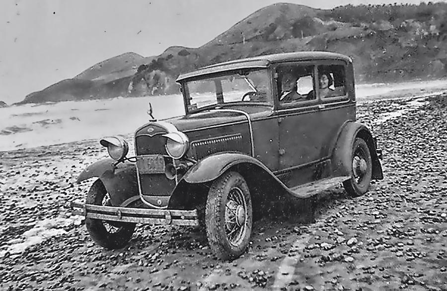 Vintage Car Beached Photograph by Cathy Anderson