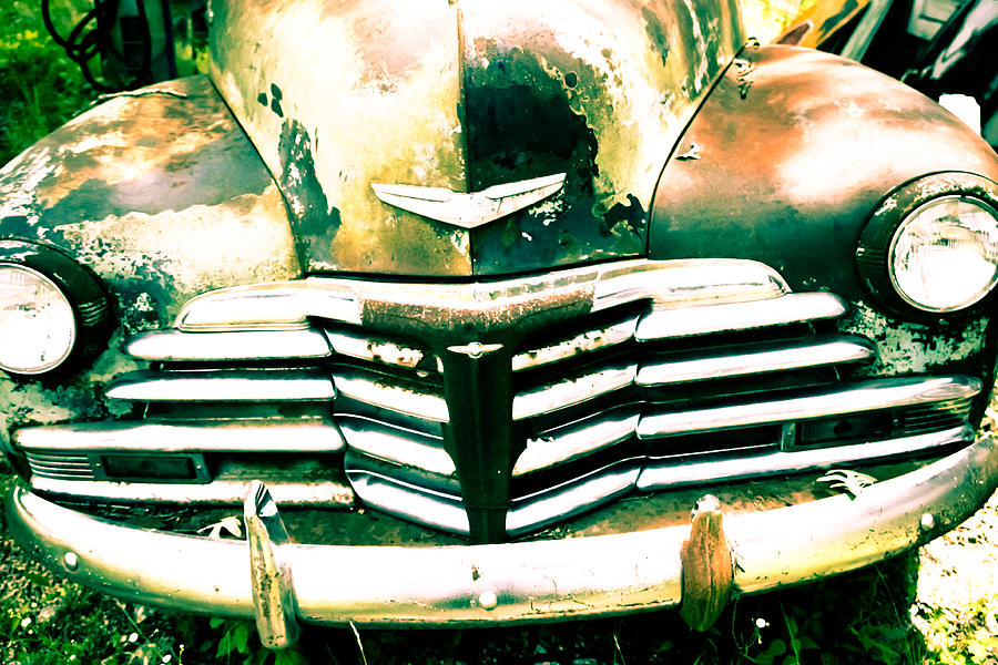Vintage Photograph - Vintage Car Grill by Audreen Gieger