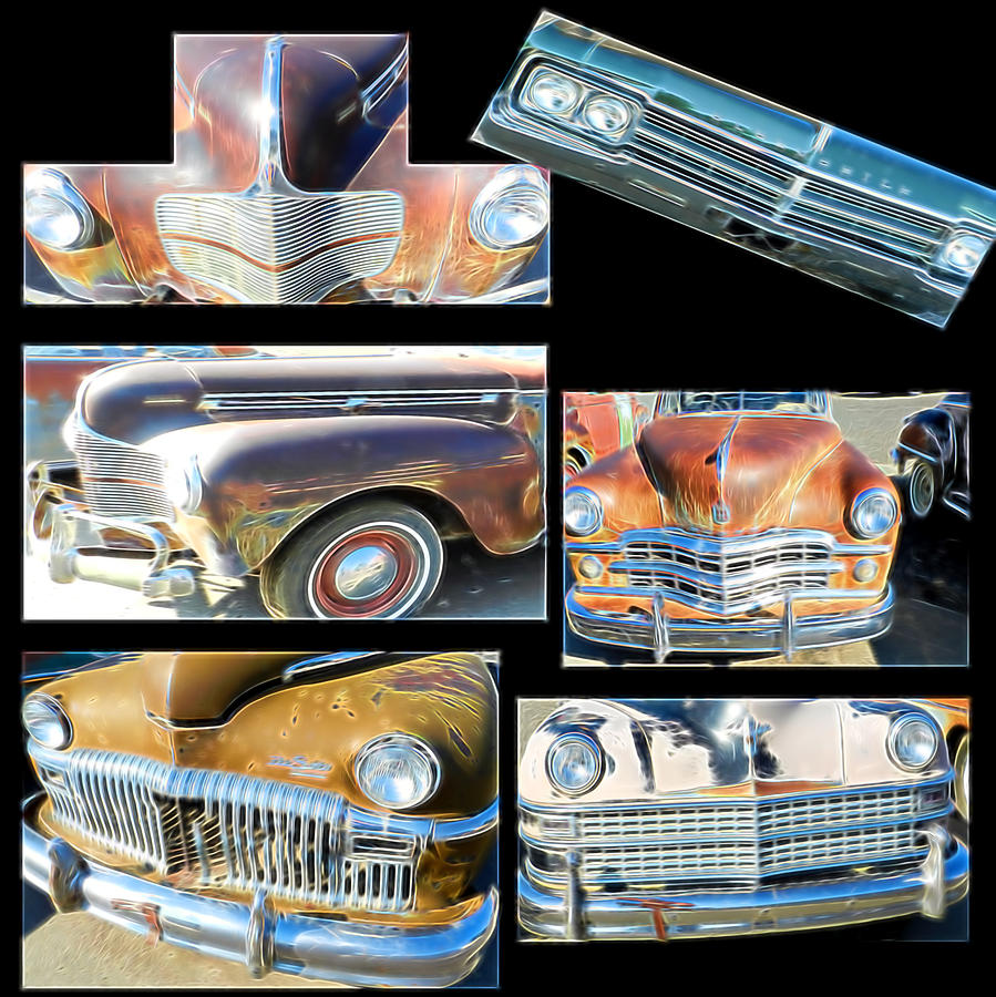 Vintage Car Grills Digital Art by Cathy Anderson - Fine Art America