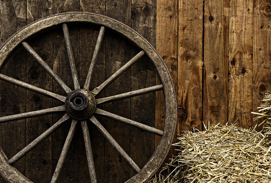 Vintage carriage wheel Photograph by Dutourdumonde Photography