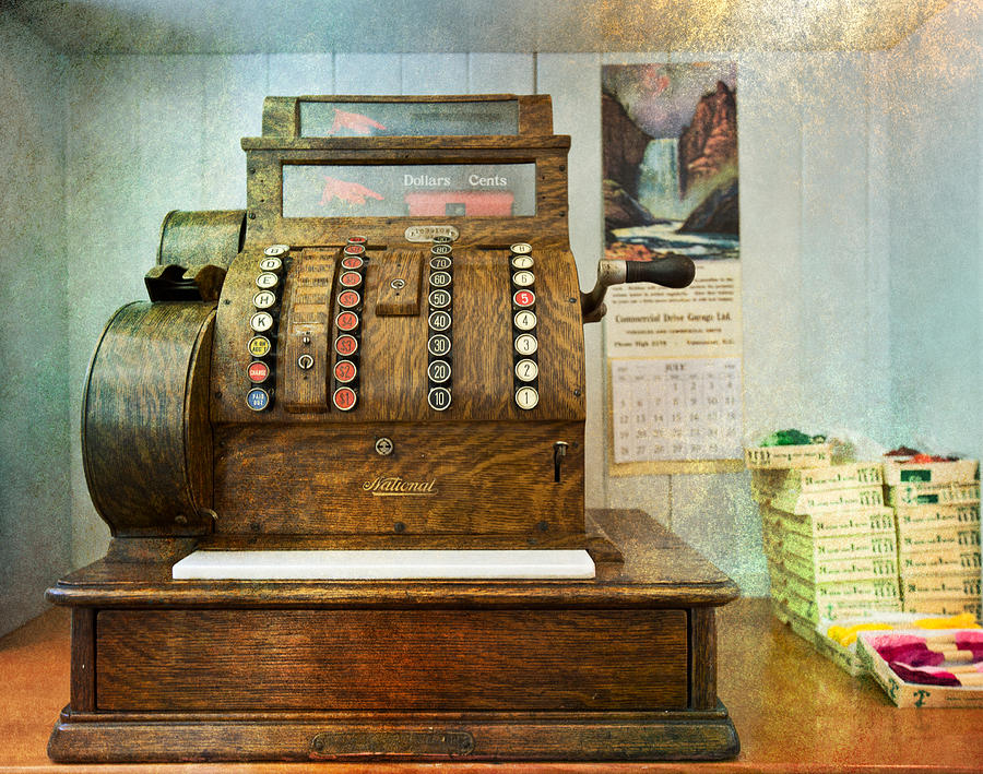 Vintage cash register Photograph by Eti Reid