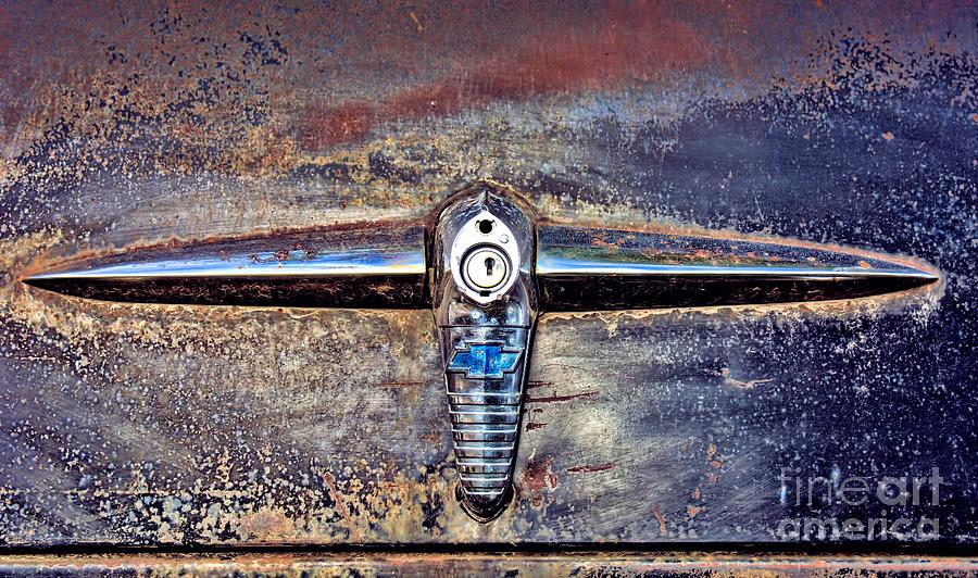 Vintage Chevrolet Trunk Lock Photograph by Henry Kowalski